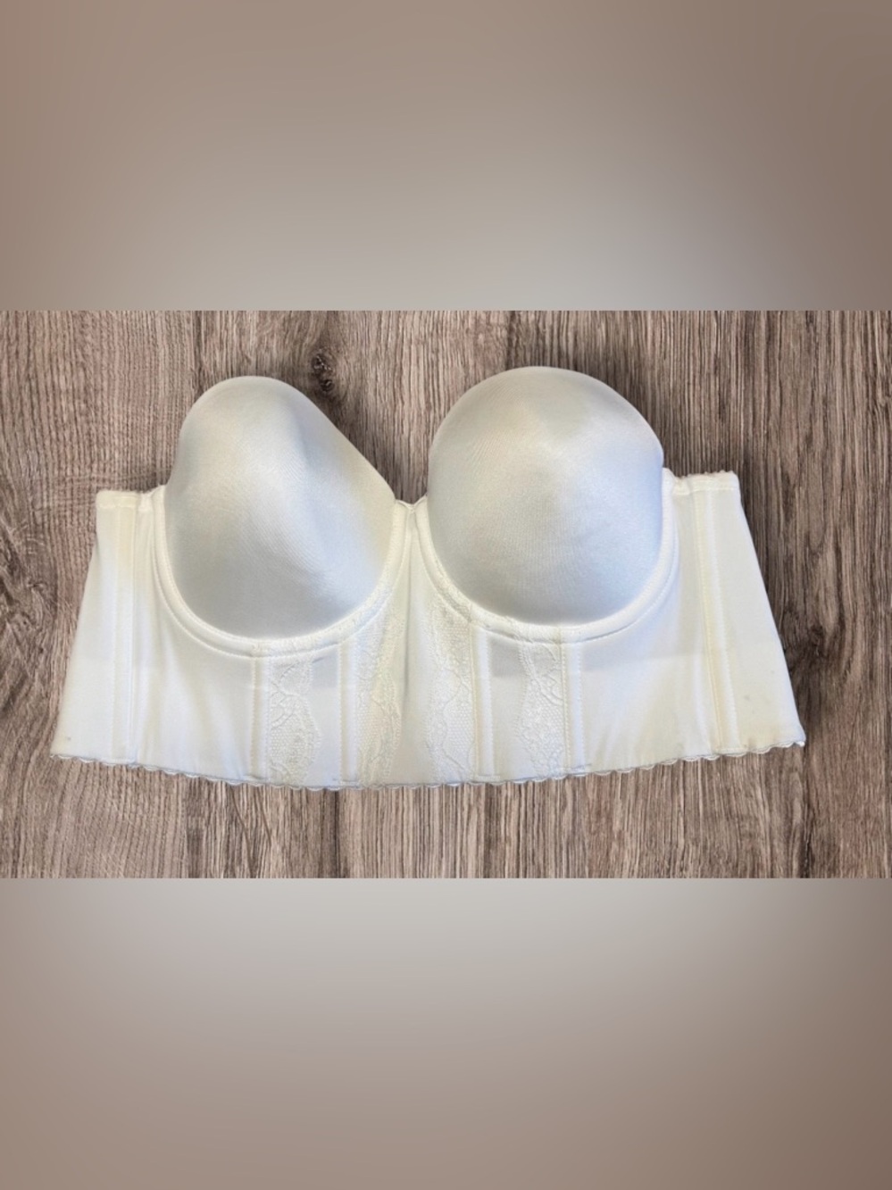 EUC Parfait Elissa Strapless Longline Bustier Underwire Bra SZ 36 D